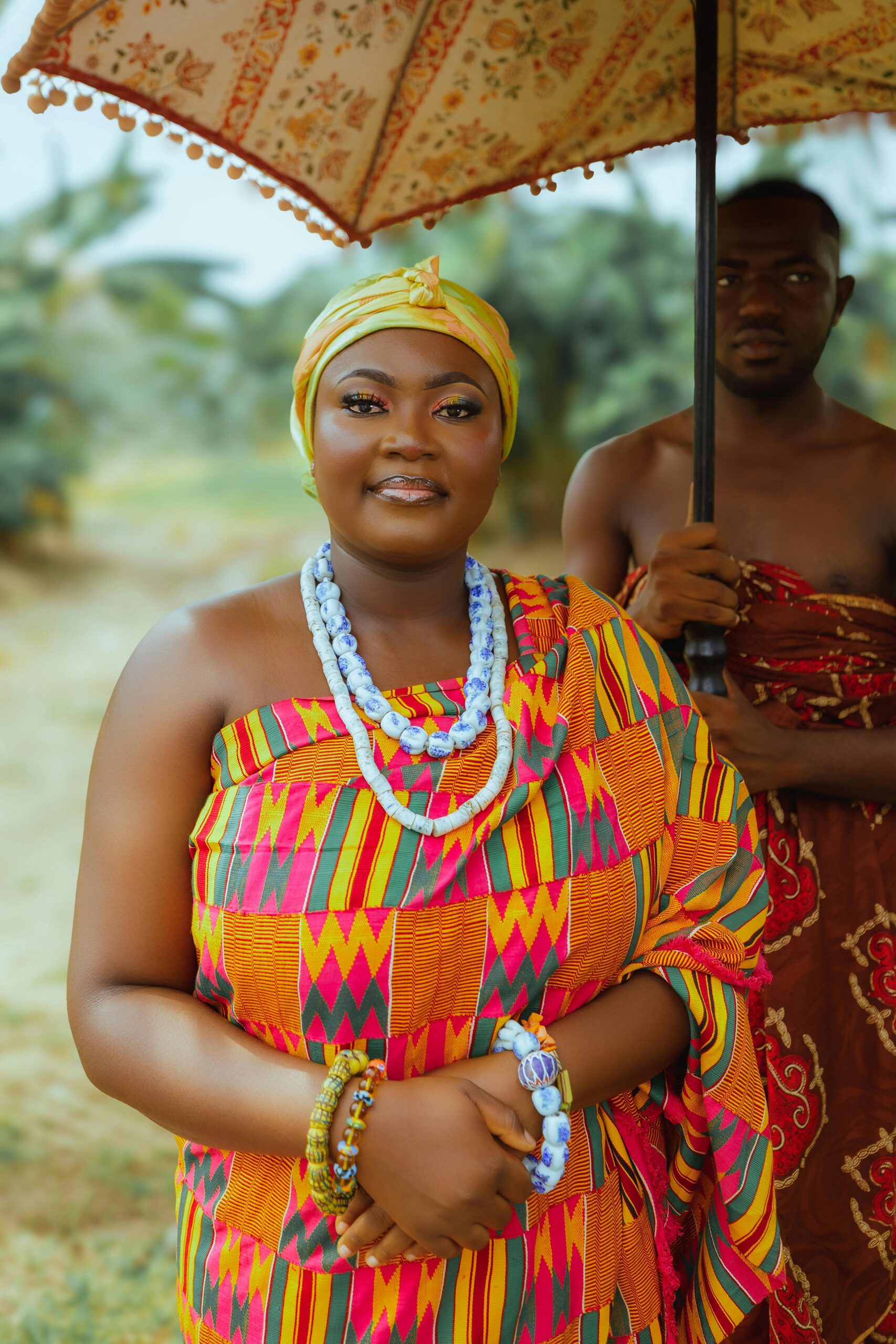 woman in kente